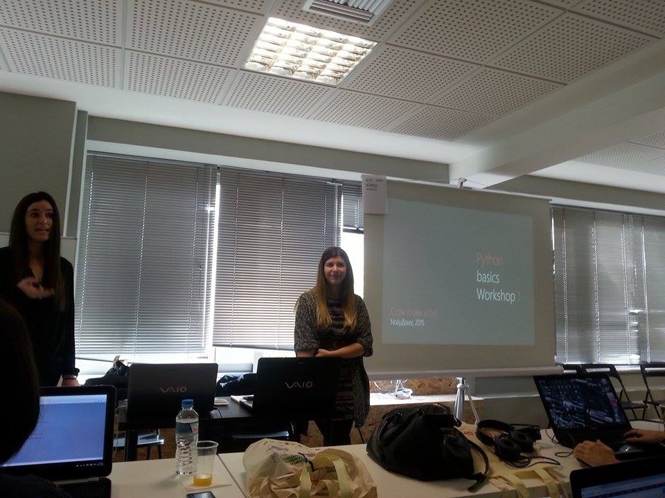 LogothetiMaria's tweet photo. At @StartTechVC, the 1st workshop in #Athens from the team of @codeitlikeagirl! Let's make our game with #python! https://t.co/vsPqaJHaN2