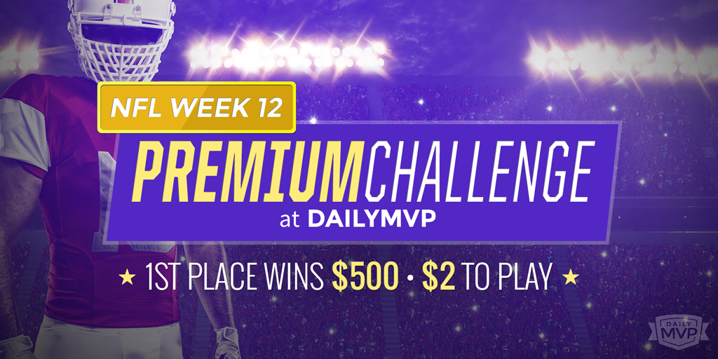 DailyMVP's tweet photo. Spend too much on #BlackFriday? Replenish your wallet in #Week12's Premium Challenge! https://t.co/f7fo7xBpzP
#DFS https://t.co/ogGbuoQ9Xq