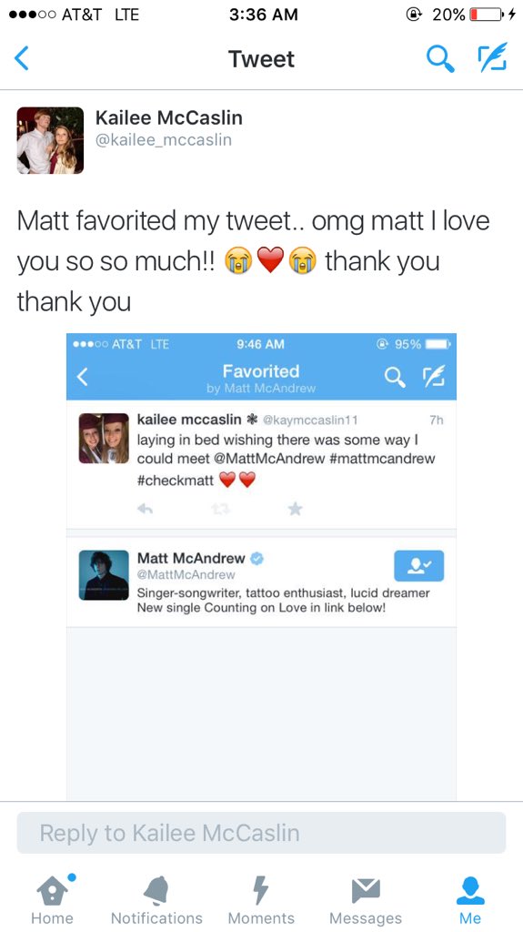 kailee__oliver's tweet photo. 6 months later & I'm still wishing I could meet Matt. I love you so much. @MattMcAndrew #mattmcandrew #checkmatt 💔😭 https://t.co/3HkNYiQDvC