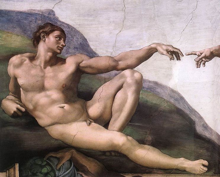 artsacre's tweet photo. La Création d'Adam par Michel-Ange, plafond de la chapelle Sixtine, au Vatican. #artsacré https://t.co/nquvjAwNtZ