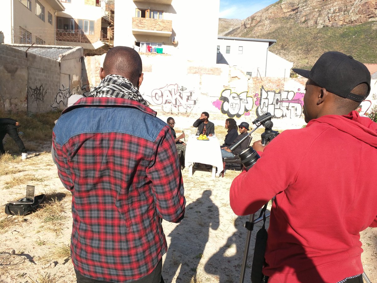 B_CProductions's tweet photo. The music video shoot for RJ's single is underway. #DeadBodies @GodfellaGps1. #BeekCProduction https://t.co/Vzo1JR3Kmb