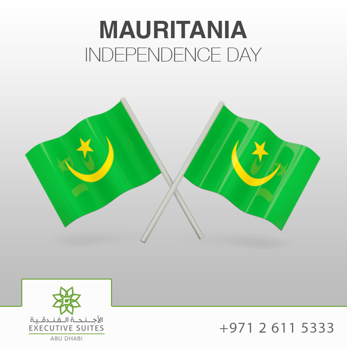 @ExecutiveSuitesAD wishes Mauritanian a #HappyIndependenceDay! #IndependenceDay  #celebrations #WishingHappiness