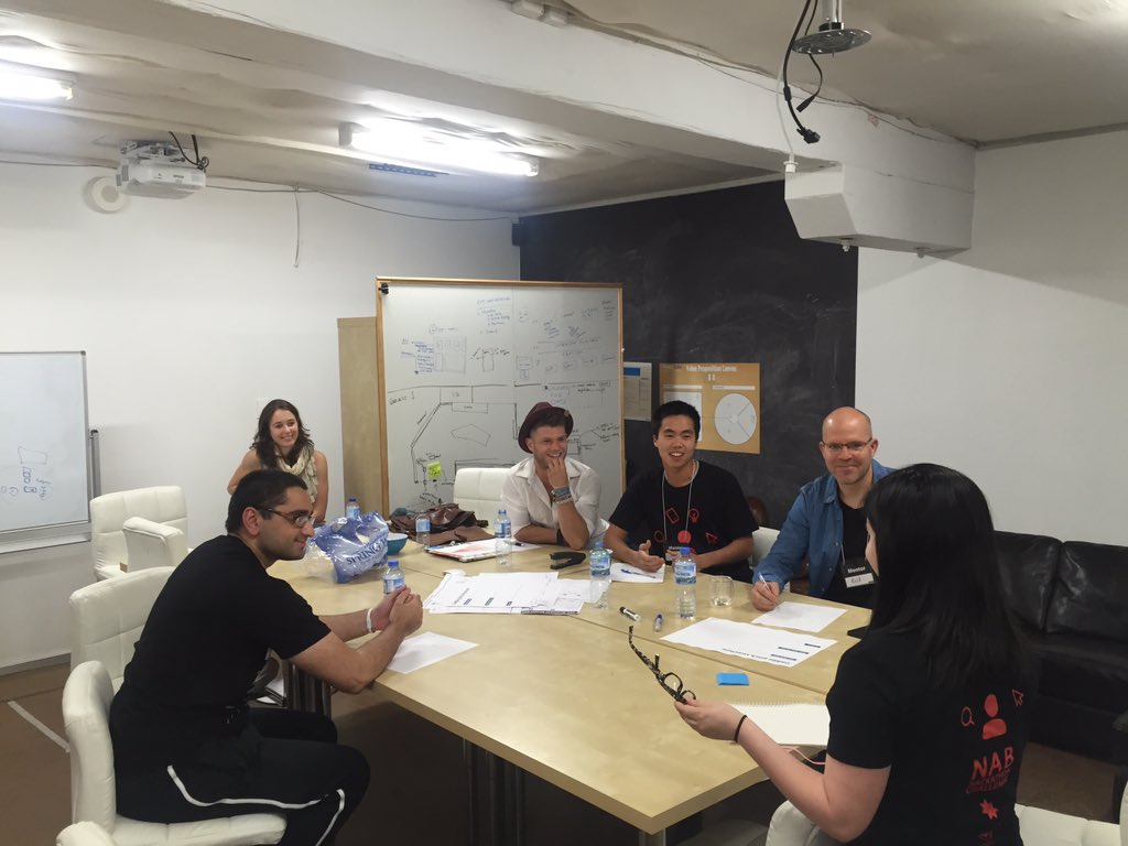 NextRound_'s tweet photo. Mentoring at @NABs #nabhack - great pitches so far! https://t.co/ybl29GQ0eC