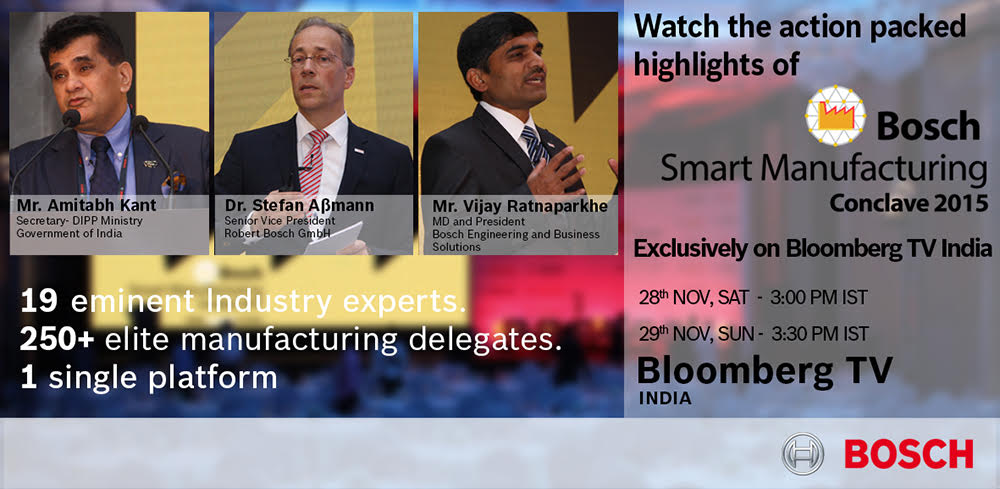 noaperry12's tweet photo. RT boschindia: Catch the highlights of #BSM2015 on BloombergTVInd today & tomo @ 3:00 PM IST #industry40 #MakeinIn… https://t.co/VuCKV1tCNE