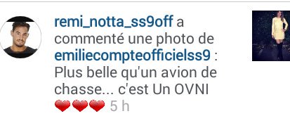 JadeTomEdenMae's tweet photo. Un compliment as la #Rémi lol #Emilie ai sublime sur la photo 😆 https://t.co/GjuGC3m4Cl