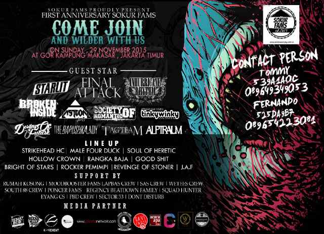 NEXT GIGGGGS! Anniversary <a href="/sokur_fams/">SOKUR FAMS</a> Minggu, 29 November 2015 At Gor Kampung Makasar Jakarta Timur. See yaaaaaa! :)
