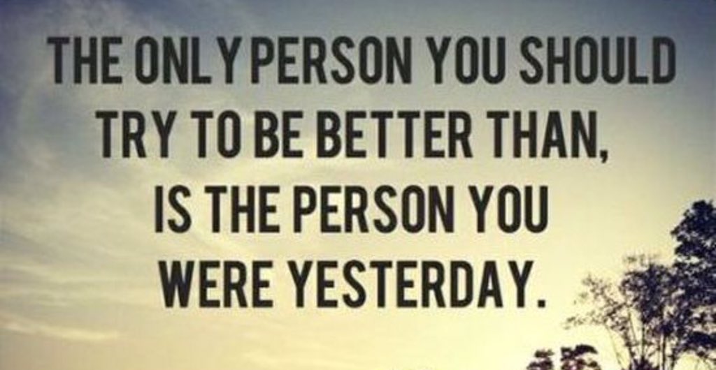 Reuben Singh on Twitter: "Compete against yourself don't compete with