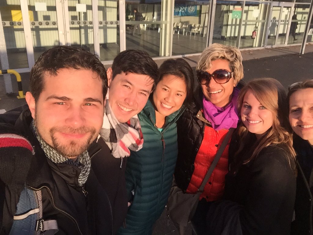 NatGeoExplorers's tweet photo. Bathed in the golden glow of #DayBreak the #YellowRectangle crew rolls in up on #caffeine high in #spirits to #COY11 https://t.co/pHtykIFq6j