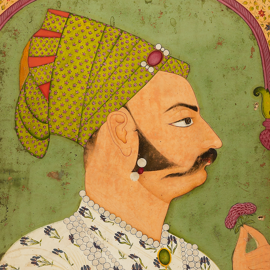 AshmoleanMuseum's tweet image. How was your #Movember effort this year? This is a gouache painting c.1735 of Maharaja Bakhat Singh #Tashmolean