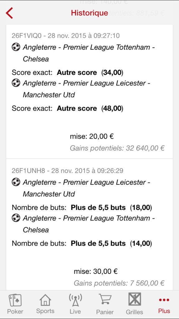 nou_pronosoft's tweet image. On remet ca pour les fous. #LEIMUN et #SpursChelsea pour les 6+ et 7+ #TeamParieur @WinamaxSport