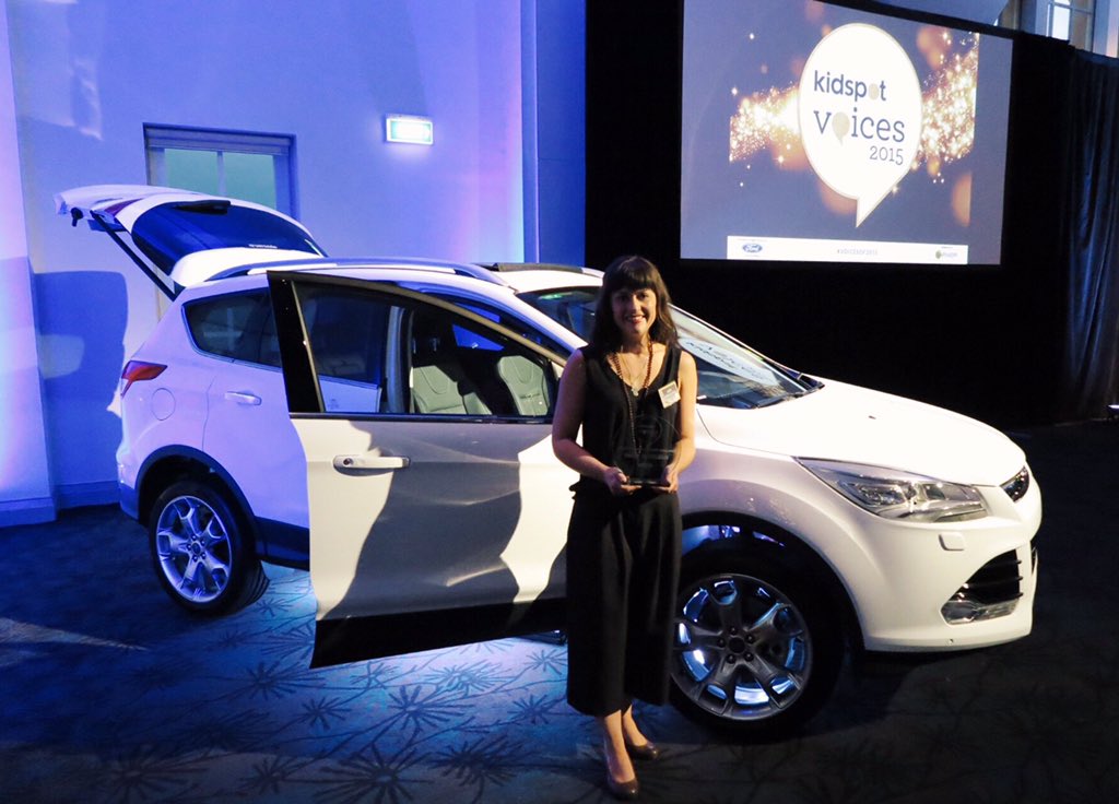 FordAustralia's tweet photo. A huge congrats to @InkedinColour on winning the #FordThinking challenge in @KidspotSocial’s #Voicesof2015! #KugaAu https://t.co/ccywgmLbxt