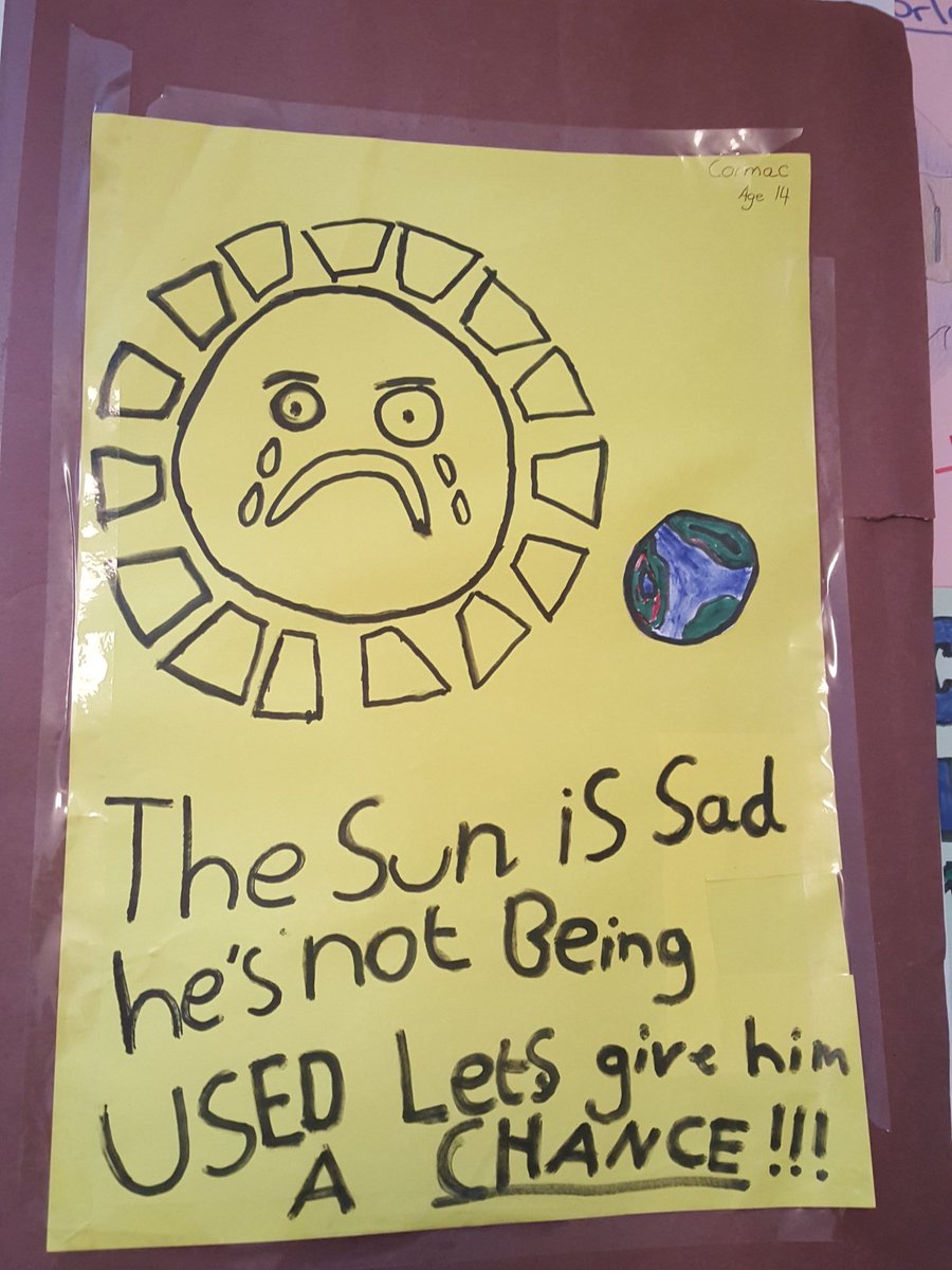 paull's tweet photo. The next generation make their voices heard for tomorrows #climatemarch! Come on world leaders, the sun is sad!! 😂🌏😊 https://t.co/cP7WeubiBo