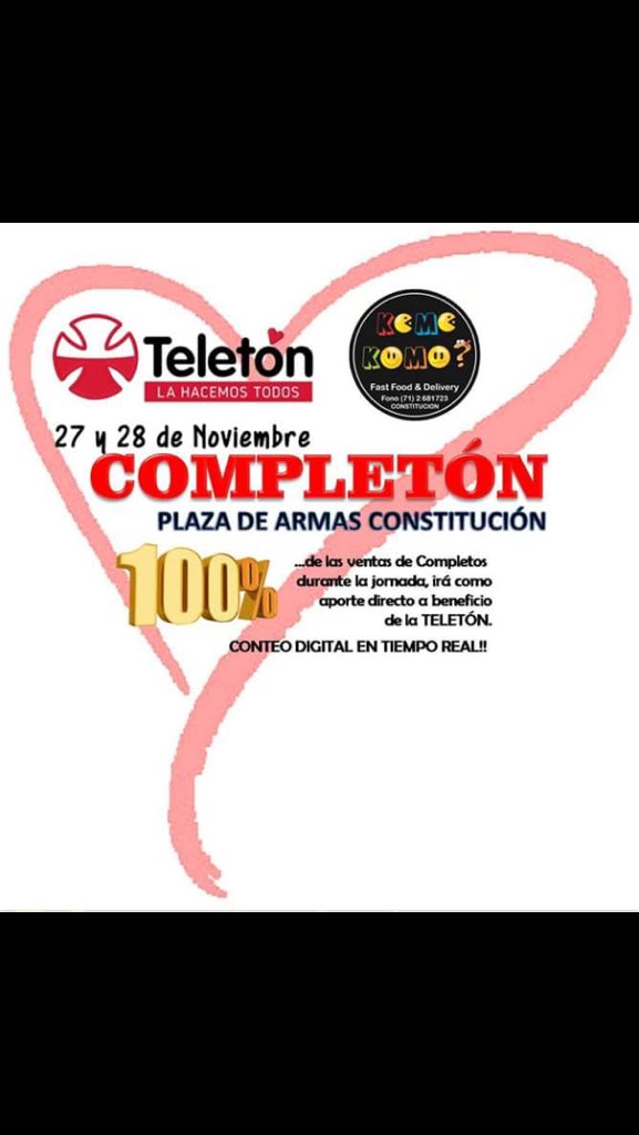 MauleNoticias's tweet photo. AYUDA #Constitución #completon en plaza de armas #TeletonChile https://t.co/fjjjgu0fIZ