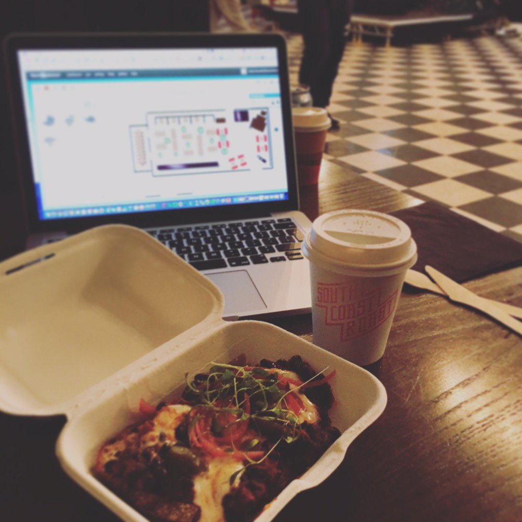 ChristmasVenue's tweet photo. In the Print Room venue today doing some planning!  Fuelled by coffee and lunch from our friends at @SouthCoastRoast https://t.co/63j2fPhPXD