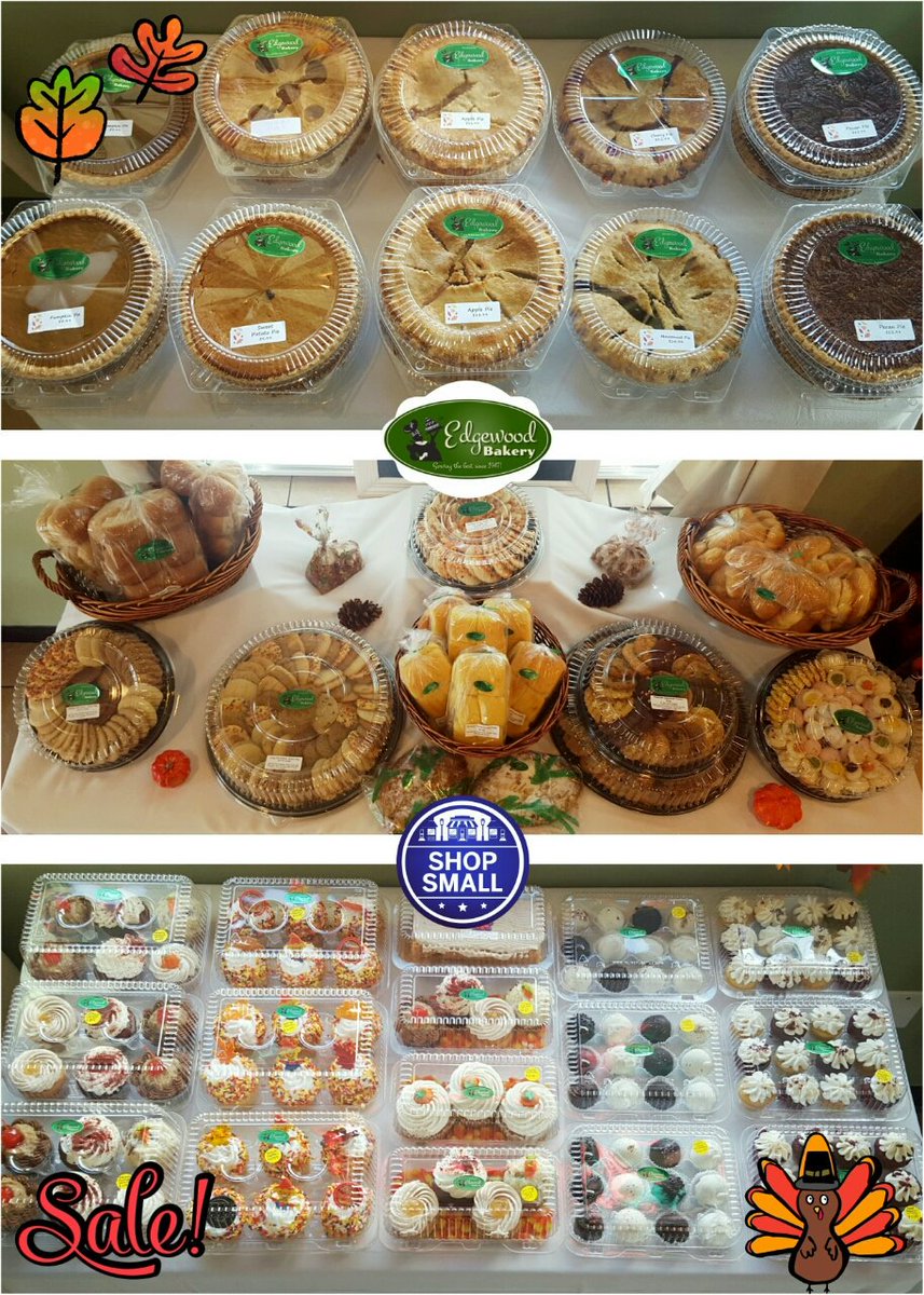 Come check out our holiday sale items! Pies, rolls, and cookies galore! #SmallBusinessSaturday #edgewoodbakery