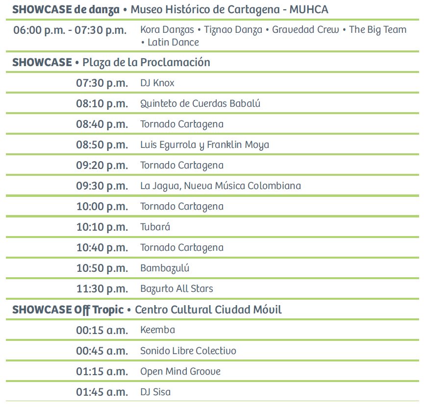 Showcases de hoy, ¡para que te agendes! #MCC2015