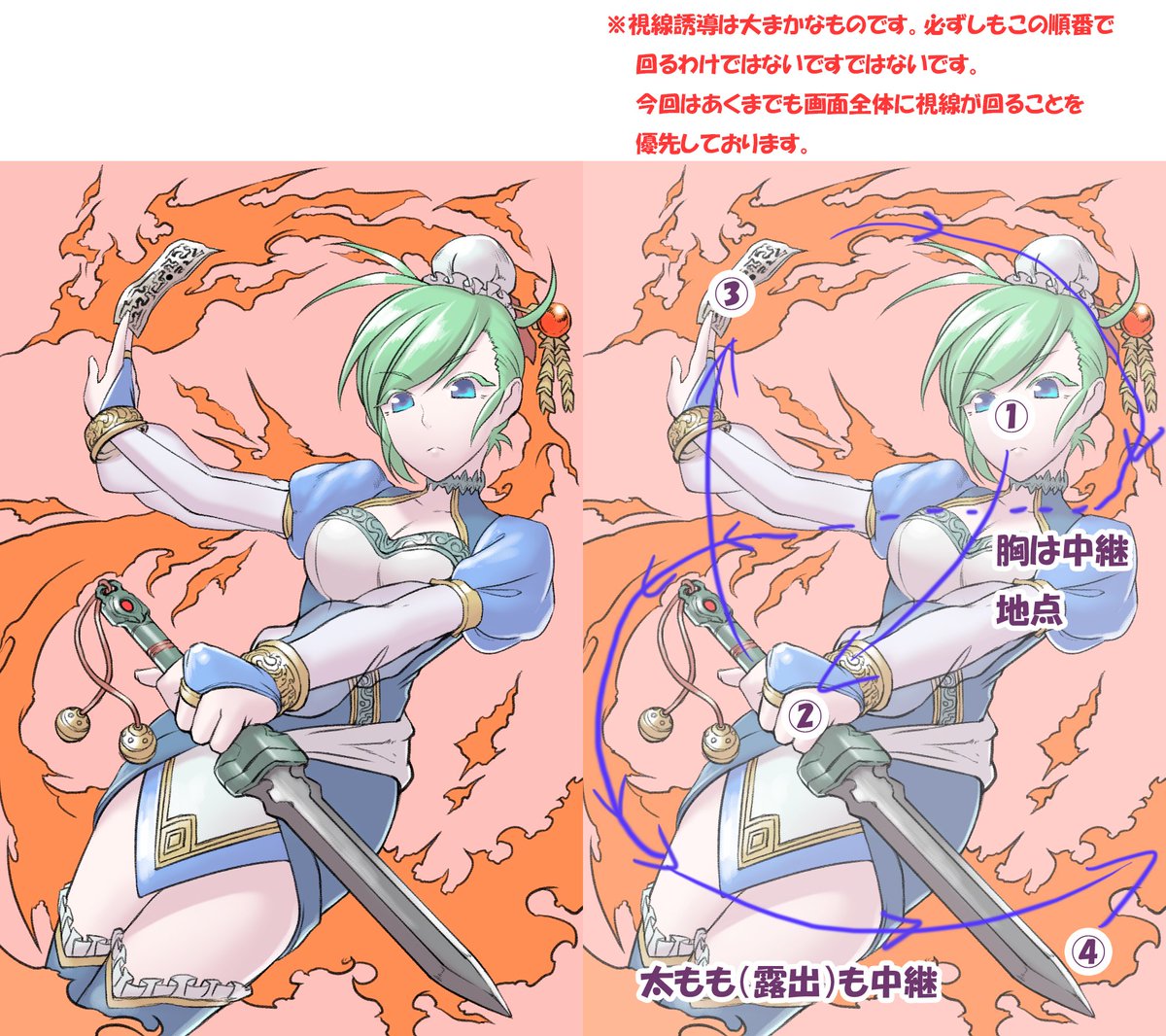 いちあっぷ No Twitter 魅せる構図 1 視線誘導 2 左右対称を避ける 3以降はこちら 恋愛の ドキッ と感も出せる キャラクターが生きる構図の作り方 いちあっぷ講座 T Co Njuke9jwek T Co K7nrp08ago