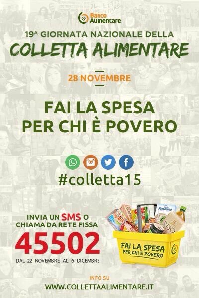 BancoAlimentare's tweet photo. Oggi è il giorno di #colletta15! Fai la spesa per chi è povero!!! https://t.co/EtAXsffOGn https://t.co/Tqa5iz2Ihu