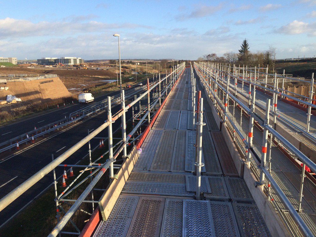 Long run structure with Layher on A96 Aberdeen to Inverness.