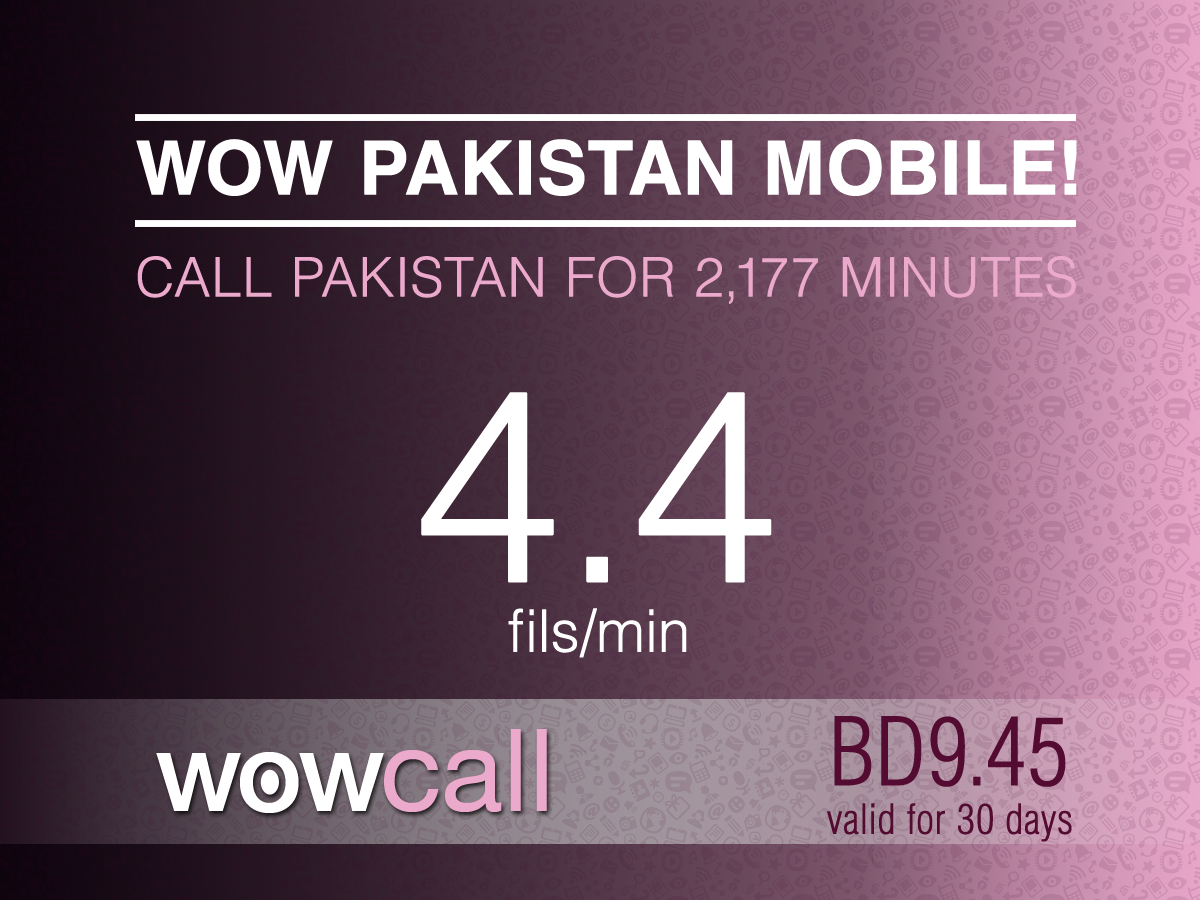 MyWowCall's tweet photo. Package for Pakistan #wowcall #savemoney #callpakistan #expatlife https://t.co/nMDatAtwUC