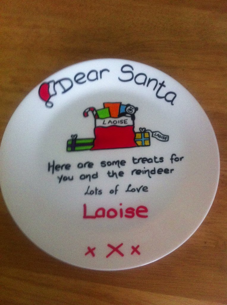 Personalised Santa Treat plates -  only 4 weeks left eeekk !!🎅😳