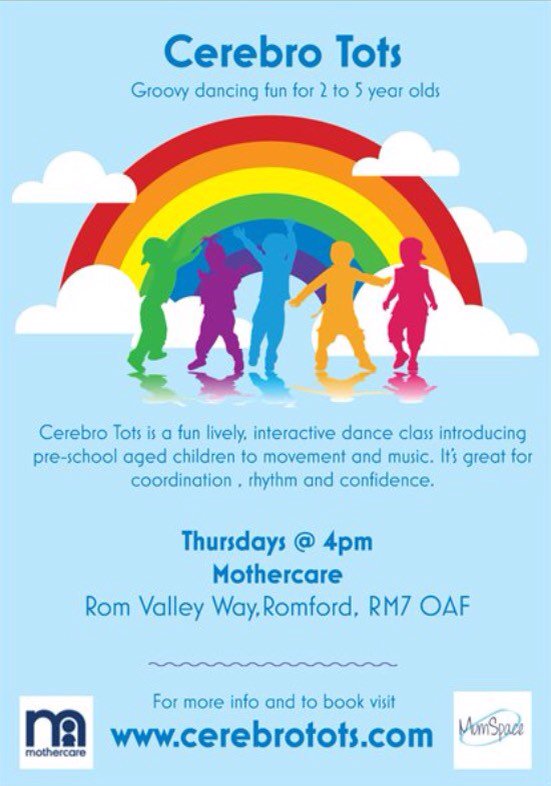 We are coming to Romford! New class starts Thurs 7 Jan,4pm <a href="/mothercareuk/">Mothercare UK</a> Romford - To book cerebrotots.com