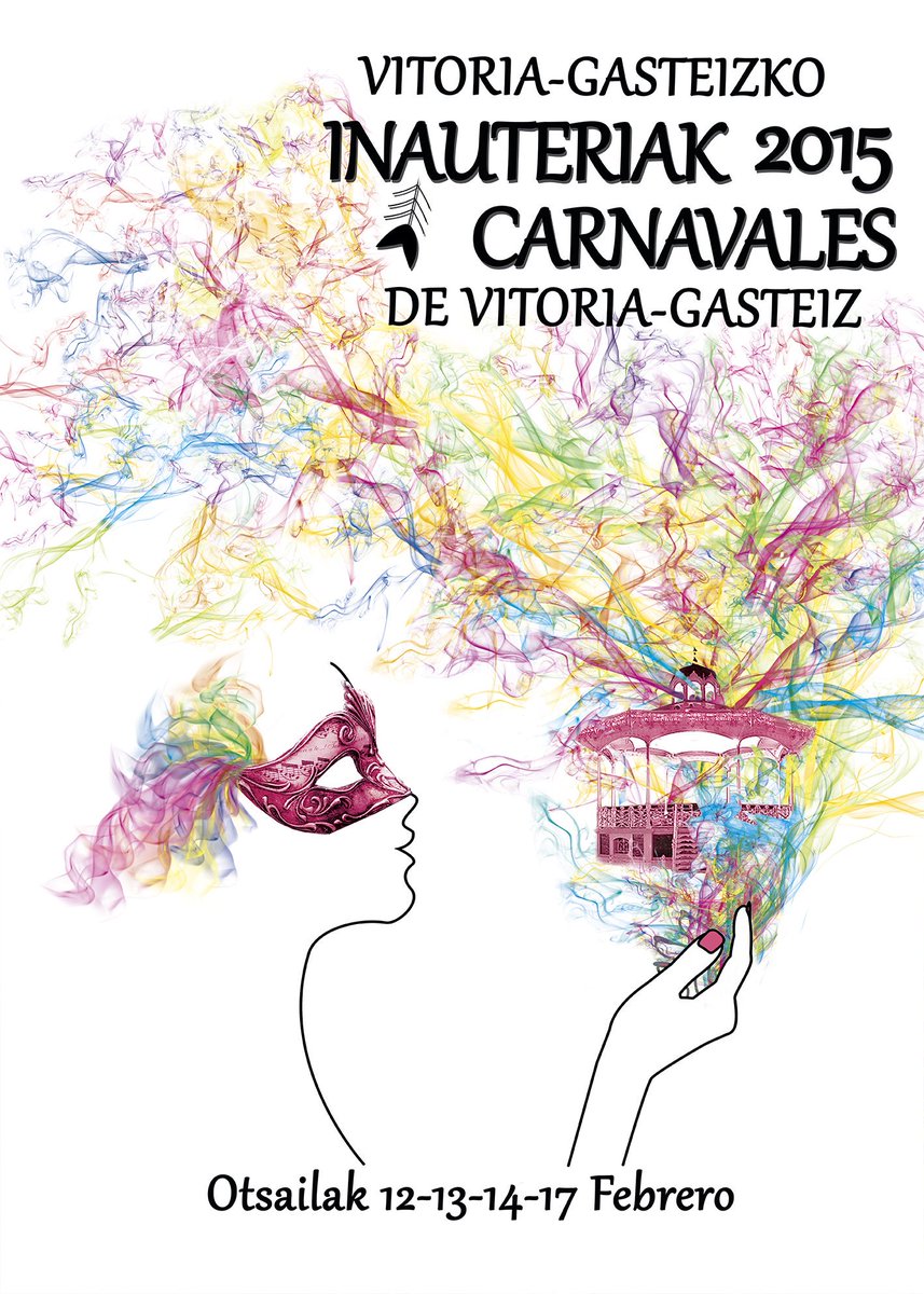 O_Bustindui's tweet photo. #poster #carnival #vitoria #gasteiz #cartel #carnaval #dream #color #magic #antifaz #typography #graphicdesign https://t.co/O9wNyQqBP1