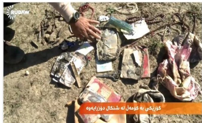 Dilberkurd's tweet photo. Mass grave laced with explosives discovered in Shingal https://t.co/3Yt6frBrSN @RudawEnglish #freesinjar #شنكال https://t.co/6Cwr8VLZLB