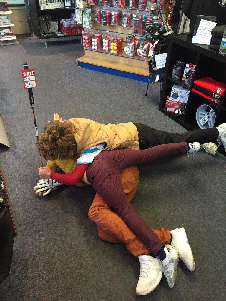 Stevetrumangolf's tweet photo. Sales getting a bit out of hand!! #fightclub #securitycalled https://t.co/7Dp1VWqbV3