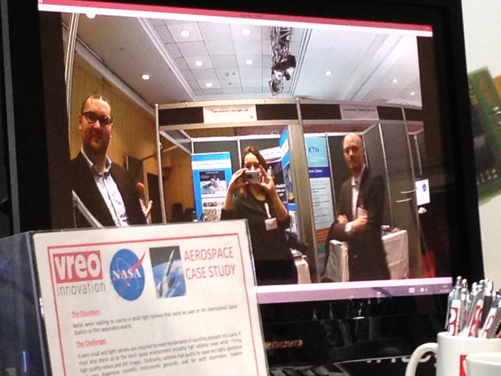 astrosat_UK's tweet photo. Our crew's photo session with @Vreo_Biz camera in Newcastle @SatAppsCatapult #Space2015 https://t.co/PlUVLA8T9G