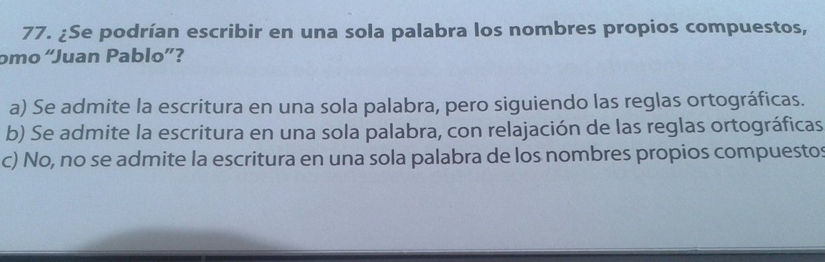 marilogopeda's tweet photo. @RAEinforma Da como correcta la A, ¿cuáles son las reglas para la escritura de nombres propios compuestos? Gracias. https://t.co/saxNoA1Yzg