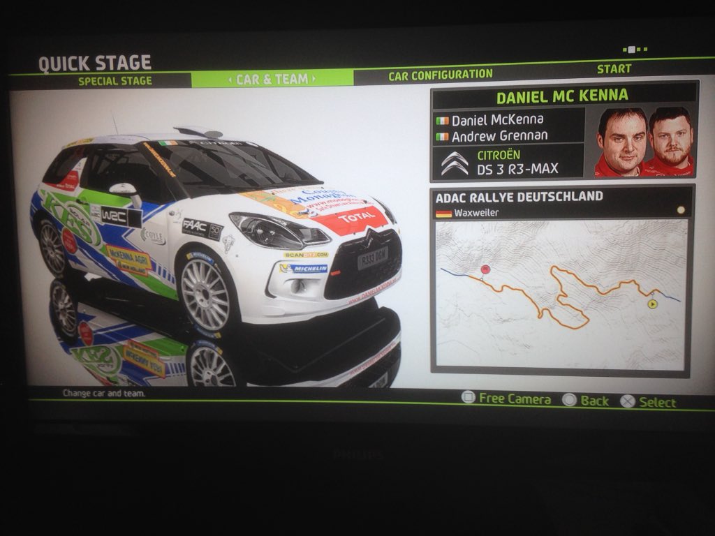 If any of you are gamers you can now attack the new <a href="/OfficialWRC/">FIA World Rally Championship</a> as Daniel McKenna in his DS3 R3T Max #WRC5