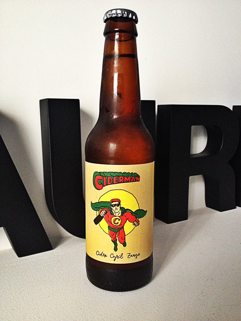 Nice to meet you, Ciderman ! 
Cidre by Cyril Zangs 
Product of France (Glos - Normandie) 
#love #fun