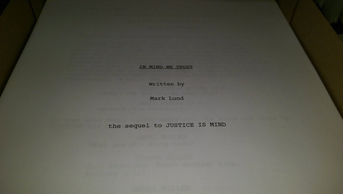 MarkAshtonLund's tweet photo. My six year old great niece asked me how movies are made. I showed her the script for #InMindWeTrust. https://t.co/2yXtCurvYc