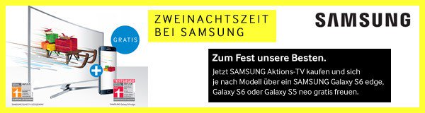 Samsung Zweinachtszeit! Jetzt Samsung Galaxy S6 edge, Galaxy 6 oder Galaxy S5 neo gratis –… blog.hificomponents.de/marken/samsung…