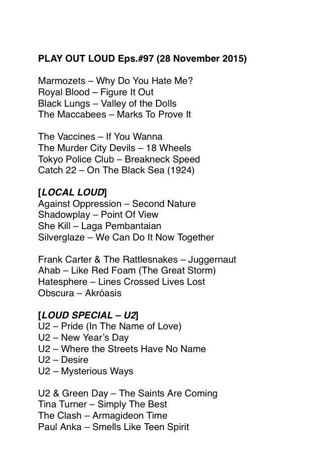 pelorrian's tweet image. Playlist Eps.97 #PlayOutLoud on @975PLAYFM jam9-11 malam ini. Stream link is.gd/975playfm
