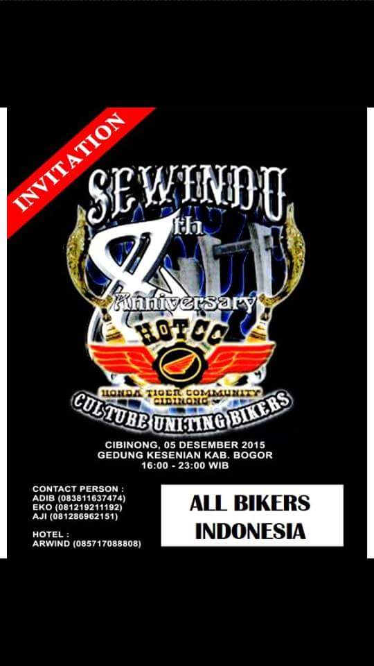 Kami tunggu di hajatan kami seluruh bikers NKRI !!!