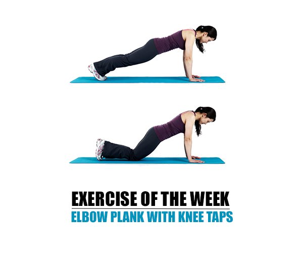 No1SportsBraUK's tweet image. #ExerciseOfTheWeek Lift your hips up into an full plank. Tap both knees lightly on the floor and return to the plank
