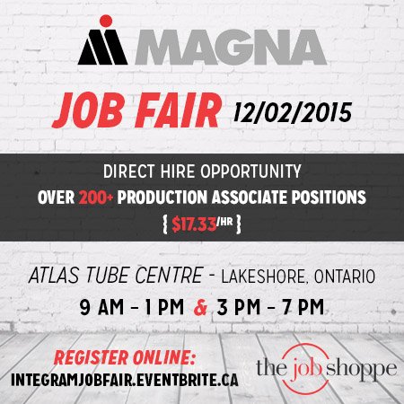 <a href="/thejobshoppe/">The Job Shoppe</a> with Integram are hosting a Job Fair December 2nd! 
Visit buff.ly/1kX1073 to register today!