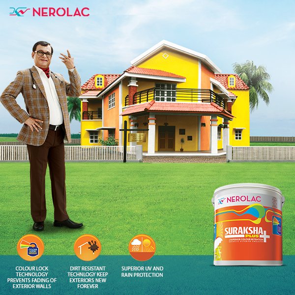 Nerolac_Paints's tweet photo. The best formula to protect your homes from external adversities. Karo apne #IzzatKiSuraksha with Nerolac Suraksha+. https://t.co/wWlGLB0F4B
