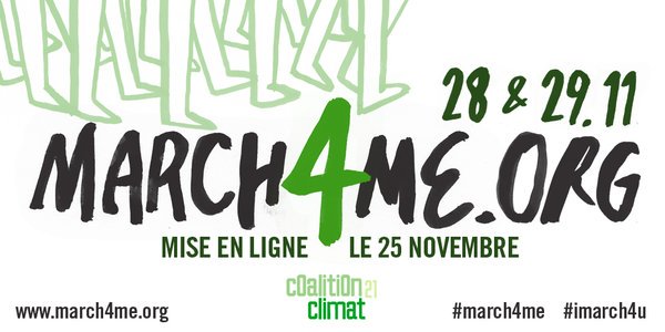 RT/SHARE  France, we are marching together for the climate #March4me march4me.org/home/index #COP21