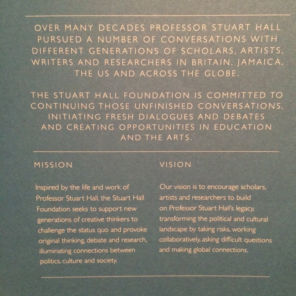 ImogenMathers's tweet photo. "We want to harness his spirit of inclusivity &amp; restless inquiry…" Becky Hall on https://t.co/ojoATDNhqY #SHFLaunch https://t.co/wIvzBGIY2m