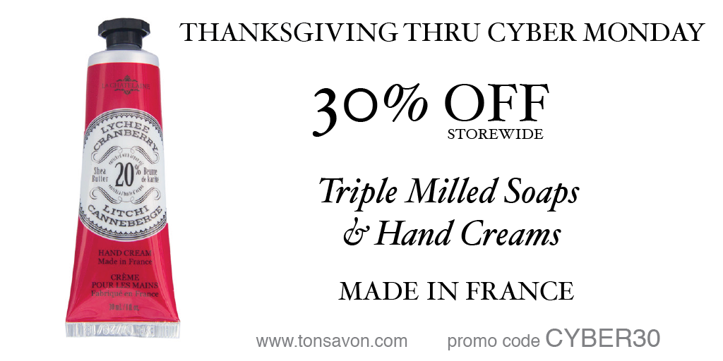 Tonsavon's tweet photo. Beauty gifts from France! 30% off storewide with code CYBER30 at https://t.co/PYe2Bw3LC0. #beauty #deals #skincare https://t.co/A4aGxK6Lon