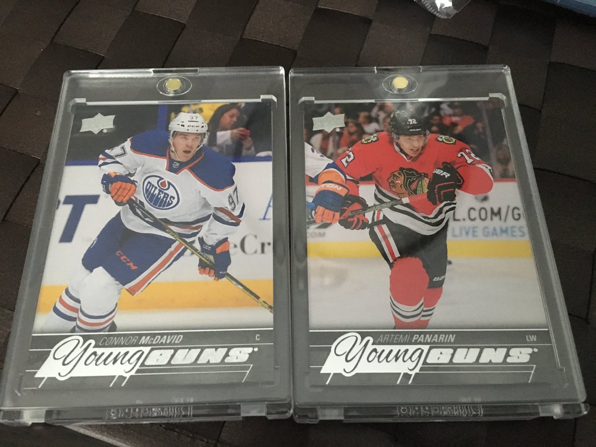 mcmanus17's tweet photo. It’s a pretty good day when you pull these two from the same tin #chasingconnor @UpperDeckHockey https://t.co/MsVKcZKSdr