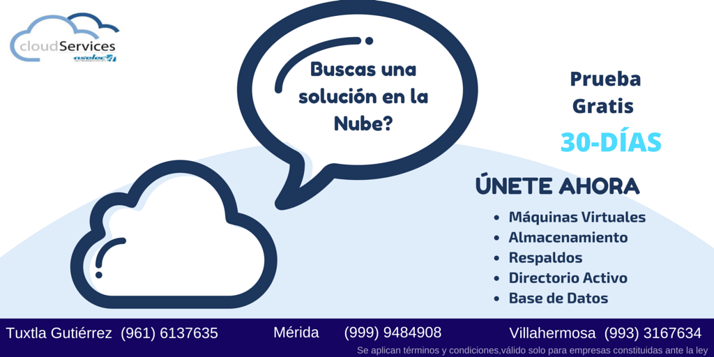 aselecmx's tweet photo. ¡Actualízate ya! migra tus operaciones a la #nube #cloudcomputing #IoT #pymes #merida #cloud https://t.co/zjxOu0rktT