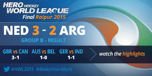 FIH_Hockey's tweet photo. Have you missed any of Day 2 #HWL2015 action in #Raipur? Watch our highlights at https://t.co/tcXqsBwl5X https://t.co/jDEhkoulGb