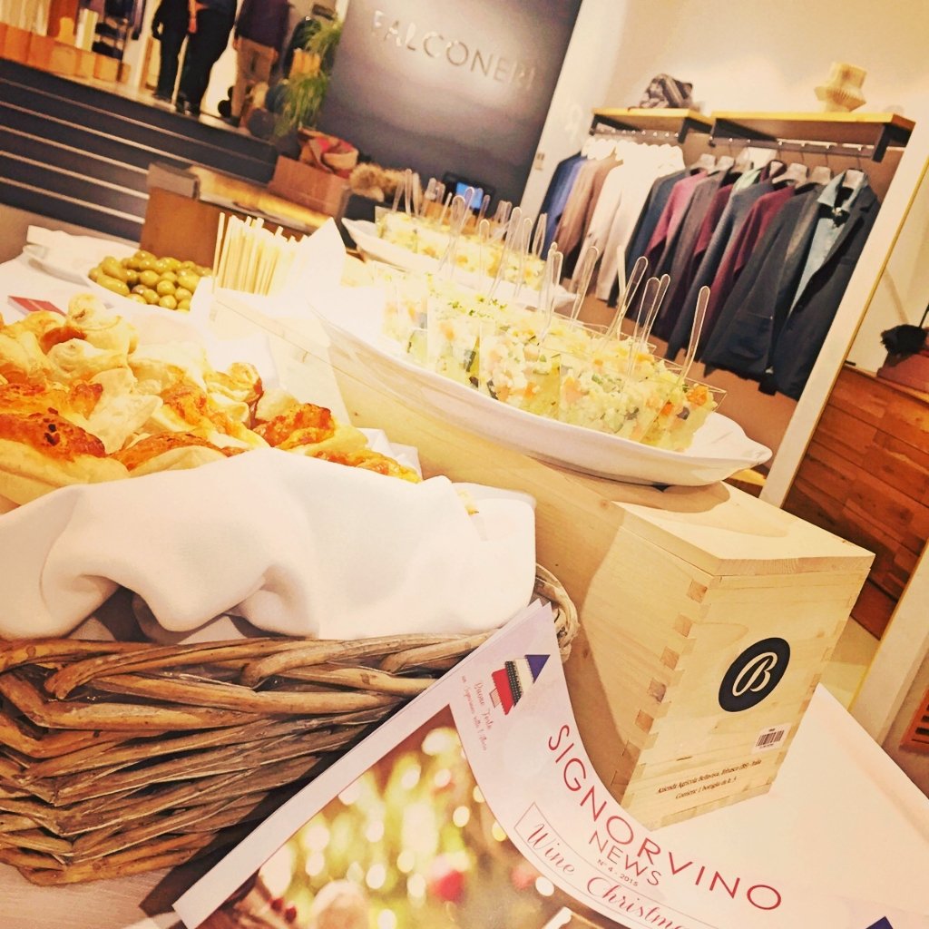 Catering firmato #Signorvino per il primo compleanno di #Falconeri Merano
