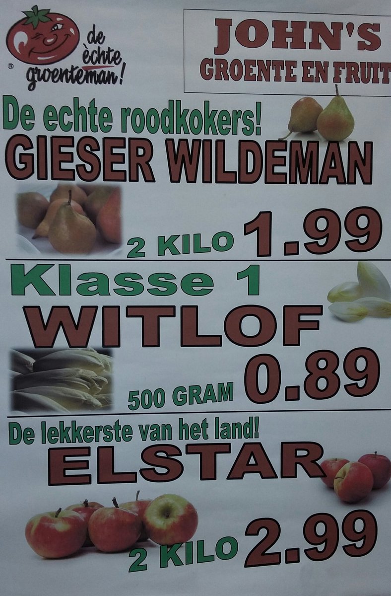 De aanbiedingen voor de komende week :