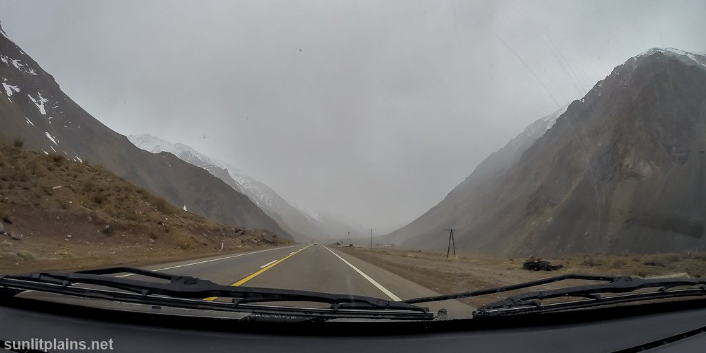 SunlitPlains's tweet photo. The rain sets in as we wind our way back through the mountains to #Mendoza, on 'Route 7'. #travel #Argentina https://t.co/DP24U68mgr