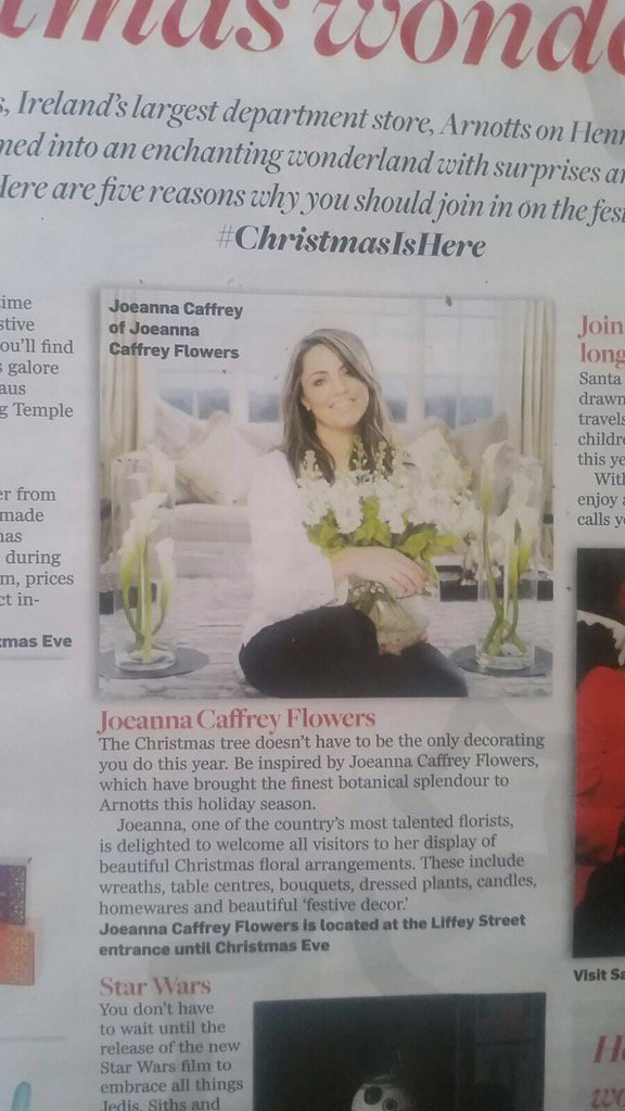 Delighted to have my store <a href="/ArnottsDublin/">Arnotts</a> mentioned in <a href="/EveningHerald/">The Evening Herald</a> Christmas magazine yesterday. #Christmaspopup